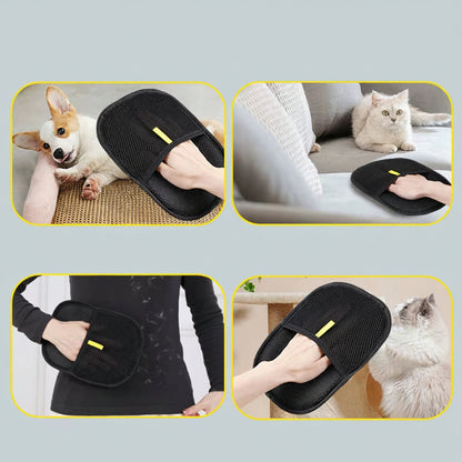 Ultimate Pet Grooming Gloves - Effortlessly Remove Hair from Furniture and Clothes with Ease!