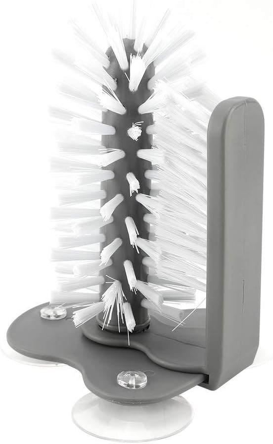 Revolutionary 2-in-1 Suction Cup Bottle Brush – Effortless Cleaning for All Your Glassware!