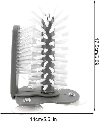 Revolutionary 2-in-1 Suction Cup Bottle Brush – Effortless Cleaning for All Your Glassware!