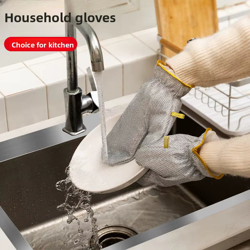 Revolutionary Wire Dishwashing Gloves: Waterproof, Wear-Resistant & Multifunctional for Effortless Kitchen Cleaning