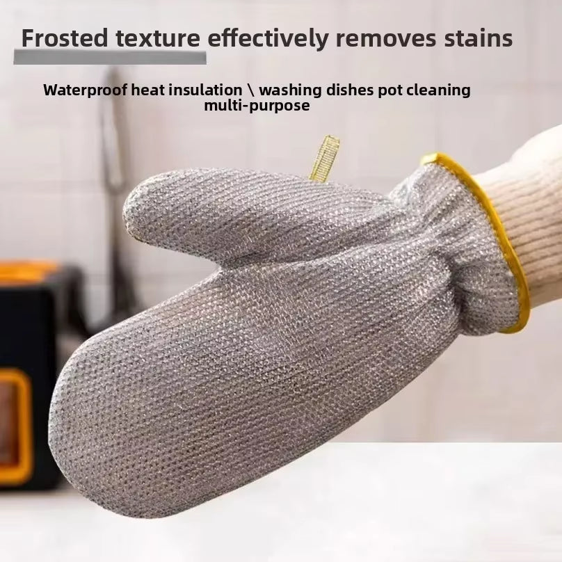Revolutionary Wire Dishwashing Gloves: Waterproof, Wear-Resistant & Multifunctional for Effortless Kitchen Cleaning